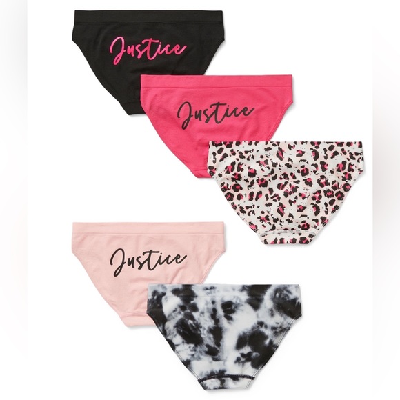 Girls Justice Bikini Underwear 5 Pack - Picture 4 of 5